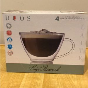 Luigi Bormioli 4 Latte/Cappuccino mugs 13oz